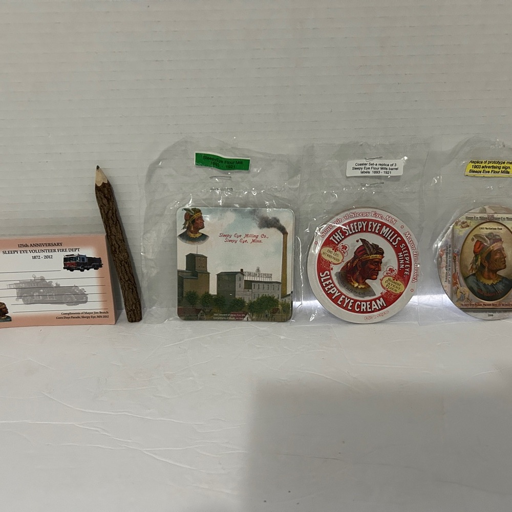 Vintage Collectible Coasters and Pencil Set, Little House on the Prairie Museum